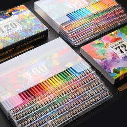 Pencils Brutfuner 48/72/120/160/180 Colour Professional Oil Colour Pencils Set Wood Soft Watercolour Pencil for Drawing Sketch Art Supplies