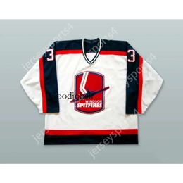 Gdsir Custom JOHN SCOTT DICKSON 33 WINDSOR SPITFIRES WHITE HOCKEY JERSEY NEW Top Ed S-M-L-XL-XXL-3XL-4XL-5XL-6XL