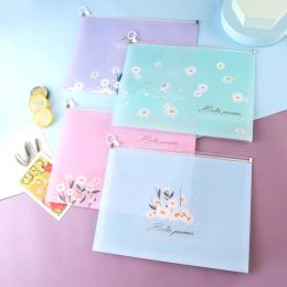 Supplies 12 pcs/lot Kawaii Daisy A4 File Holder Cute PP Document bag Pencil Case Stationery gift office school supplies