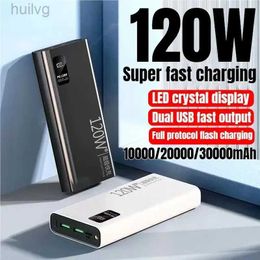Cell Phone Power Banks 30000mah Power Bank 120W Super Fast Charging Portable Battery Charger Powerbank 100% Sufficient Capacity For iphone 14 2443
