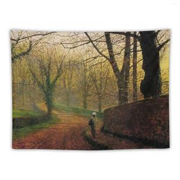 Tapestries Stapleton Park Near Pontefract Sun - John Atkinson Grimshaw Tapestry Room Decor Aesthetic Decorations Design