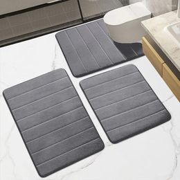 Bath Mats Olanly 1/2pcs Memory Foam Bathroom Mat Super Absorbent Carpet Home Non-Slip Shower Rug Floor Velvet Foot