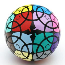 #76 VeryPuzzle Stingray Ball Spherical Strange-Shape Magic Cube Twisty Puzzle Black Body Children Intelligence Toy DIY Assembled