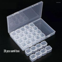 Storage Bottles Box For Storing Nails 28 Small Refillable Plastic Empty Boxes Can Be Single-Opened-Storage Transparent Jewellery