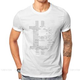 Men's T-Shirts Bitcoin BTC XBT Crytopcurrency Blockchain TShirt for Men Grey Humour Summer Tee T Shirt High Quality Trendy Loose 2443