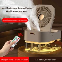Electric Fans Air Humidifier Spray Fan Portable Mini Air Conditioner Fan Cooler Air Humidifier USB Electric Desktop Fan for Home Car Camping