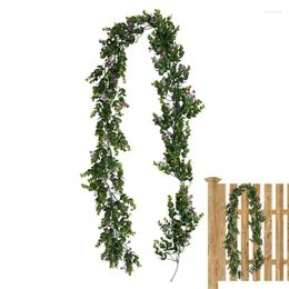 Decorative Flowers Spring Garland Outdoor 5.9 Feet Artificial Christmas Eucalyptus Wreath Home Decors Adjustable Green For Window