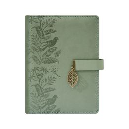 Planners D5QC A5 PU Leather Notebook Binder Refillable 6 Ring Binder Loose Leaf Personal Planner Binder Cover with Magnetic