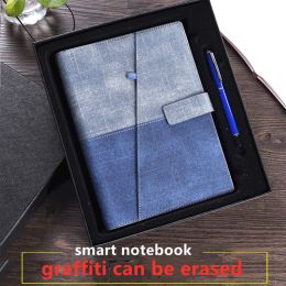 Notepads Erasable Notebook A5 Paper Leather Reusable Smart Notebook Cloud Storage Flash Storage Advanced Looseleaf Diary Notepad