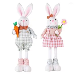 Party Decoration Plush Easter Figurines Desktop Ornaments Crafts Decor