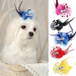 Dog Apparel Pet Hairpin Headwear Princess Flower Bow Cat Accessories Dogs