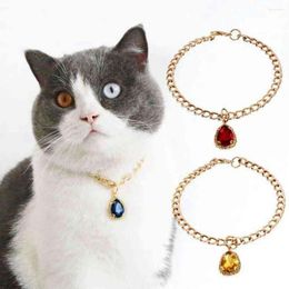 Dog Apparel 2PCS Pendant Puppy Accessories Adjustable Cat Supplies Pearl Necklace Jewelry Diamond Pet Collar