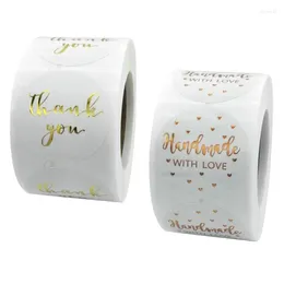 Gift Wrap 500pcs Thank You Handmade With Love Stickers Seal Label For Wedding Christmas