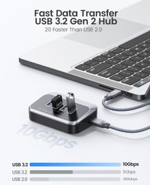 ORICO 10Gbps USB 3.2 HUB Super Speed Type-C Splitter OTG Adapter With USB C Power Supply Port for MacBook Computer Accessories