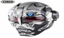 Helmet Retro Motorcycle Helmet Full Face Iron Warrior Man DOT Safety Certification High Quality Black Colorful dbXb3251364