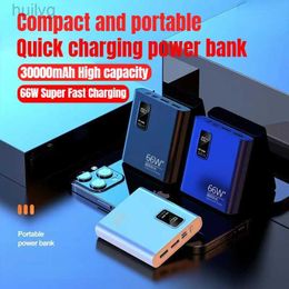 Cell Phone Power Banks 30000mAh PD 66W Super Fast Charging Power Bank HD Digital Portable Charger External Battery for iPhone Universal 2443