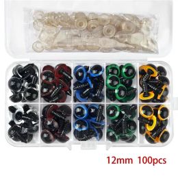 100pcs 10mm Eyeball Doll Accessories Black Plastic Plush Safety Eyes Amigurumi For Toys 6mm 8mm 12mm DIY Funny Toy Eyes Animal