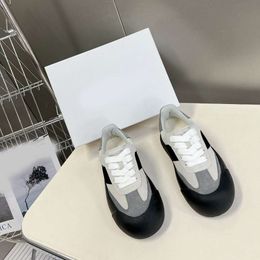 Thick Soled High Color Blocking Sports Women's New Casual Bread Small White Shoes, Daily Versatile