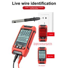 DM201 DM202 Smart Digital Multimeter DC AC 6000/9999 Count True RMS Auto Capacitance Meter Temp Resistance Transistor Tester