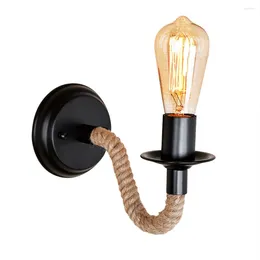 Wall Lamps Retro Rope Iron Lamp Vintage Industrial Creative Light E27 Lighting For Restaurant Corridor Balcony