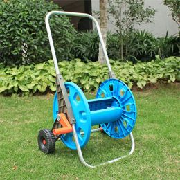 Portable Garden Hose Reel Cart Hand-push Hose Trolley 30/50/90m Hose Capacity Rack Light Duty Water Pipe Cart Easy to Assemble