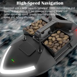 Large Sonar 40GPS Auto Return RC Bait Boat 500M Fixed Speed Cruise Waterproof 3Hopper GPS Smart Remote Control RC Fishing Boat
