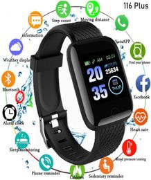 116Plus Smart Watch Men Women Fitness Tracker Heart Rate Blood Pressure Monitor Sport Waterproof Smartwatch For Android IOS9985153