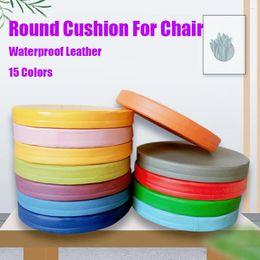 Pillow Synthetic Leather Round For Sofa Chair Stool Seat Foam Pad Office Gap Filler Vehicles Home Waterproof