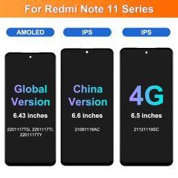 6.5'' Original For Xiaomi Redmi Note 11 4G LCD Display Touch Screen Digitizer For Redmi Note 11 4G 21121119SC Display with Frame