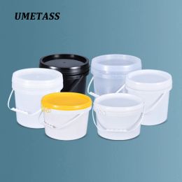 Bottles UMETASS Leakproof 5 Litres Empty Round Polypropylene plastic bucket Food Grade Container for food,Paint,Liquid Thicken 1PCS