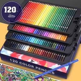 Boards Aibelle 72/120/180 Colours Professional Wood Coloured Pencils Set Oil Hb Drawing Sketch for School Student Gifts Art Supplies