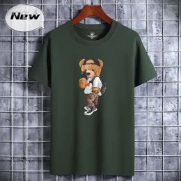 Men's T Shirts Funny Bear Harajuku Tshirt for Men Summer T-shirt Short Sleevet-shirt Men's Clothes Male 239