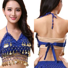 Sequined Belly Dance Bra Sexy Tassel Dancing Beaded Top Nightclub Festival Party Stage Fringe Costume For Thailand/India/Arab