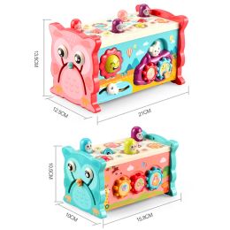 9 IN 1 Baby Montessori Toys Magnetic Fishing Games Owl Activity Cube Musical Piano Set Fine Motor Skill For 0-12 Months Toddlers