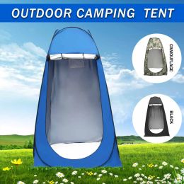 Shelters Outdoor Camping Tent Portable Shower Bath Changing Fitting Room Rain Shelter Camping Beach Privacy Toilet Tents With 3 Windows