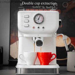 Coffee Makers Semi automatic espresso cappuccino coffee machine temperature adjustable portable coffee machine Y240403