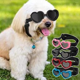 Dog Apparel Pet Windproof Glasses Outdoor Travel Sunglasses Accessories Love Cute Handsome Adjustable