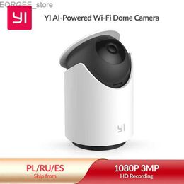 Other CCTV Cameras YI Camera 1080P Wifi Dome Camera FHD With Face Detection Surveillance Cam 360 Auto Cruise Wireless Night Vision IP Security Y240403