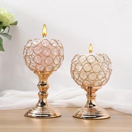 Candle Holders European Crystal Candlestick Home Table Candlelight Dinner Romantic Decorative Lamp Room Decoration