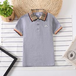 Boys Polo Shirt Summer stripe Turn-Down Collar t shirt Childrens Short sleeve Tops Kids single Girl Tees Polo Shirt 3-7year 240319