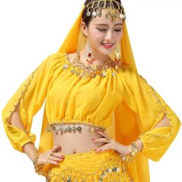 Belly Dance Top Sequined Beaded Top Sexy Dancing Costume Festival Club Party Fringe Costume For Thailand/India/Arab