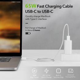 Original Xiaomi 65W 5A PD Dual USB-C Charge Cable Type C To Type C Kable Mi 12 11 Pad 5 Pro Air Notebook Redmi book 15 K30 Tipo