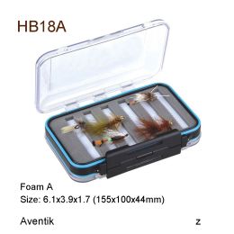 Boxes Aventik Plastic Waterproof fly fishing Double Side Clear Slit Foam fly Fishing Box FLY BOX Tackle Case Box free shipping