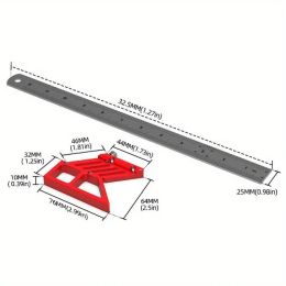 Woodworking Scribe Centre Finder Line Drawing Ruler - 45/90 Degree Angle Scribing Marking Gauge - Carpentry Multifunctional Tool