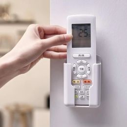 Space-saving White Daily Use Wall Phone Charging Remote Control Rack Dorm Supplies