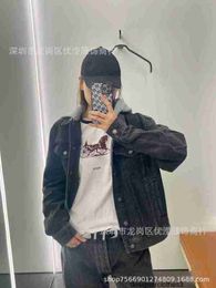 Designer South Oil High end Women's Clothing CE23 New Letter Printing Fake Two Piece Hooded Cowboy Coat Men's Jacket Women's 8BMX