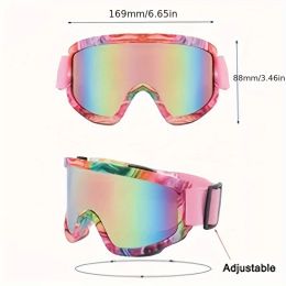 Anti-Fog Ski Goggles Motorcycle Goggles Winter Snowboard Skiing Glasses Outdoor Sport Windproof Ski Mask Off Road Goggles Helmet