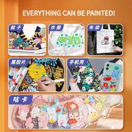 12/24/36/48 Colors Acrylic Paint Marker Set Art Markers Painting Pen Graffiti For Stone, Disc, Mobile Phone Case Shoe glass
