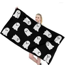 Towel Pink Ghost Bathroom 59x29 Inch Halloween Beach Towels Double Stitching Super Absorbent Quick Dry Decor For