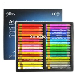 Mungyo 12/24 / 36 Färg vattenlöslig mjuk kritor pärlor Erasable Soft Crayon Set Crayons for Kids Art Supplies 240329